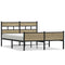 vidaXL Bed Frame without Mattress Sonoma Oak 140x200 cm Engineered Wood