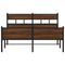 vidaXL Bed Frame without Mattress Brown Oak 140x200 cm Engineered Wood