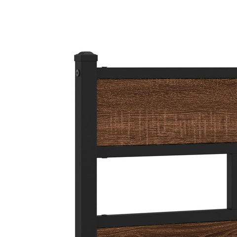 vidaXL Bed Frame without Mattress Brown Oak 140x200 cm Engineered Wood