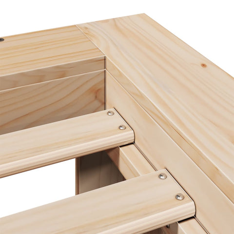 vidaXL Bed Frame without Mattress 180x200 cm Super King Solid Wood Pine