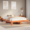 vidaXL Bed Frame without Mattress Wax Brown 150x200 cm King Size Solid Wood Pine