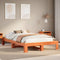 vidaXL Bed Frame without Mattress Wax Brown 120x190 cm Small Double Solid Wood Pine