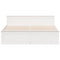 vidaXL Bed Frame without Mattress with Headboard White 200x200 cm Solid Wood Pine