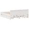 vidaXL Bed Frame without Mattress with Headboard White 200x200 cm Solid Wood Pine