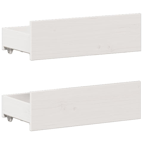 vidaXL Bed Frame without Mattress with Headboard White 200x200 cm Solid Wood Pine