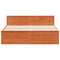 vidaXL Bed Frame without Mattress with Headboard Wax Brown 200x200 cm Solid Wood Pine