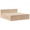 vidaXL Bed Frame without Mattress with Headboard 180x200 cm Super King Solid Wood Pine