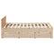 vidaXL Bed Frame without Mattress with Headboard 180x200 cm Super King Solid Wood Pine