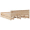 vidaXL Bed Frame without Mattress with Headboard 180x200 cm Super King Solid Wood Pine