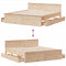 vidaXL Bed Frame without Mattress with Headboard 180x200 cm Super King Solid Wood Pine