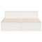 vidaXL Bed Frame without Mattress with Headboard White 180x200 cm Super King Solid Wood Pine