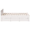 vidaXL Bed Frame without Mattress with Headboard White 180x200 cm Super King Solid Wood Pine