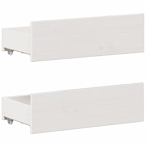 vidaXL Bed Frame without Mattress with Headboard White 180x200 cm Super King Solid Wood Pine