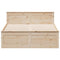 vidaXL Bed Frame without Mattress with Headboard 160x200 cm Solid Wood Pine