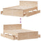 vidaXL Bed Frame without Mattress with Headboard 160x200 cm Solid Wood Pine