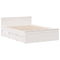 vidaXL Bed Frame without Mattress with Headboard White 160x200 cm Solid Wood Pine