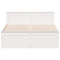 vidaXL Bed Frame without Mattress with Headboard White 160x200 cm Solid Wood Pine