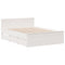 vidaXL Bed Frame without Mattress with Headboard White 150x200 cm King Size Solid Wood Pine