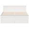 vidaXL Bed Frame without Mattress with Headboard White 150x200 cm King Size Solid Wood Pine