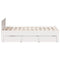 vidaXL Bed Frame without Mattress with Headboard White 150x200 cm King Size Solid Wood Pine