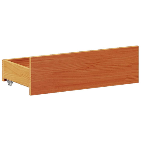 vidaXL Bed Frame without Mattress with Headboard Wax Brown 150x200 cm King Size Solid Wood Pine