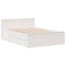 vidaXL Bed Frame without Mattress with Headboard White 140x200 cm Solid Wood Pine