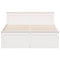 vidaXL Bed Frame without Mattress with Headboard White 140x200 cm Solid Wood Pine