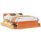 vidaXL Bed Frame without Mattress with Headboard Wax Brown 140x200 cm Solid Wood Pine