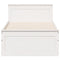 vidaXL Bed Frame without Mattress with Headboard White 90x200 cm Solid Wood Pine