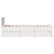 vidaXL Bed Frame without Mattress with Headboard White 90x200 cm Solid Wood Pine
