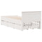 vidaXL Bed Frame without Mattress with Headboard White 90x200 cm Solid Wood Pine