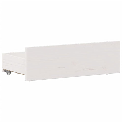vidaXL Bed Frame without Mattress with Headboard White 90x200 cm Solid Wood Pine
