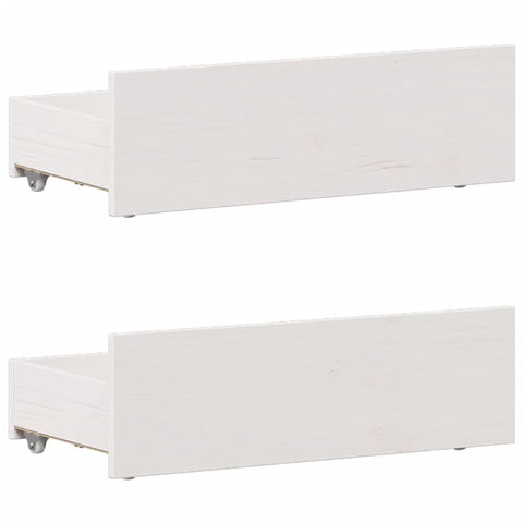 vidaXL Bed Frame without Mattress with Headboard White 90x200 cm Solid Wood Pine