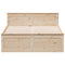 vidaXL Bed Frame without Mattress with Headboard 140x190 cm Solid Wood Pine