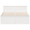 vidaXL Bed Frame without Mattress with Headboard White 140x190 cm Solid Wood Pine