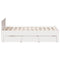 vidaXL Bed Frame without Mattress with Headboard White 140x190 cm Solid Wood Pine