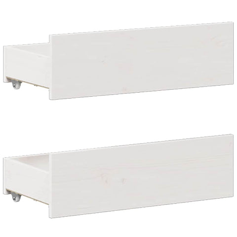 vidaXL Bed Frame without Mattress with Headboard White 140x190 cm Solid Wood Pine