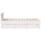 vidaXL Bed Frame without Mattress with Headboard White 135x190 cm Double Solid Wood Pine