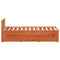 vidaXL Bed Frame without Mattress with Headboard Wax Brown 135x190 cm Double Solid Wood Pine