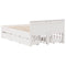 vidaXL Bed Frame without Mattress with Headboard White 120x190 cm Small Double Solid Wood Pine