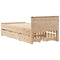 vidaXL Bed Frame without Mattress with Headboard 90x190 cm Single Solid Wood Pine