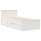 vidaXL Bed Frame without Mattress with Headboard White 90x190 cm Single Solid Wood Pine