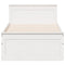 vidaXL Bed Frame without Mattress with Headboard White 90x190 cm Single Solid Wood Pine