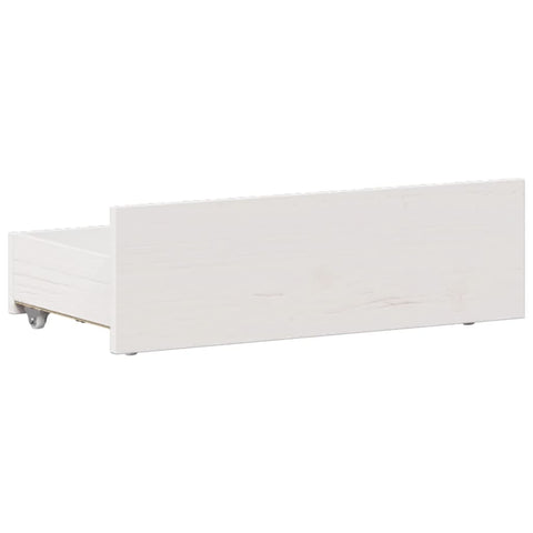 vidaXL Bed Frame without Mattress with Headboard White 90x190 cm Single Solid Wood Pine