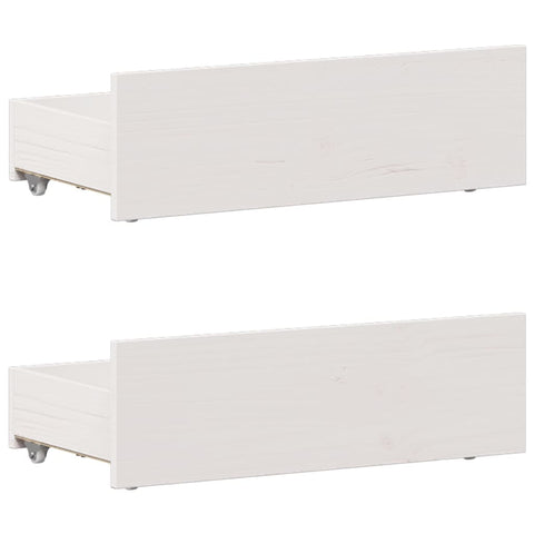 vidaXL Bed Frame without Mattress with Headboard White 90x190 cm Single Solid Wood Pine
