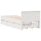 vidaXL Bed Frame without Mattress with Headboard White 90x190 cm Single Solid Wood Pine