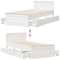 vidaXL Bed Frame without Mattress with Headboard White 90x190 cm Single Solid Wood Pine