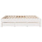 vidaXL Bed Frame without Mattress with Drawers White 180x200 cm Super King Solid Wood Pine