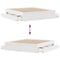 vidaXL Bed Frame without Mattress with Drawers White 180x200 cm Super King Solid Wood Pine