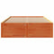 vidaXL Bed Frame without Mattress with Drawers Wax Brown 160x200 cm Solid Wood Pine
